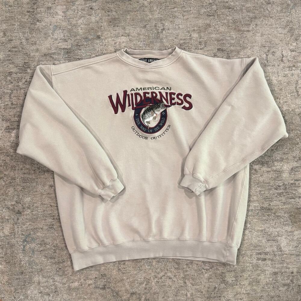 Vintage Great American Lakes & Timbers Wilderness Graphic Sweatshirt Men’s XL